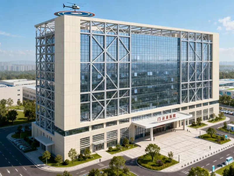 Բարձրահարկ հավաքովի մետաղական հիվանդանոցի շենք