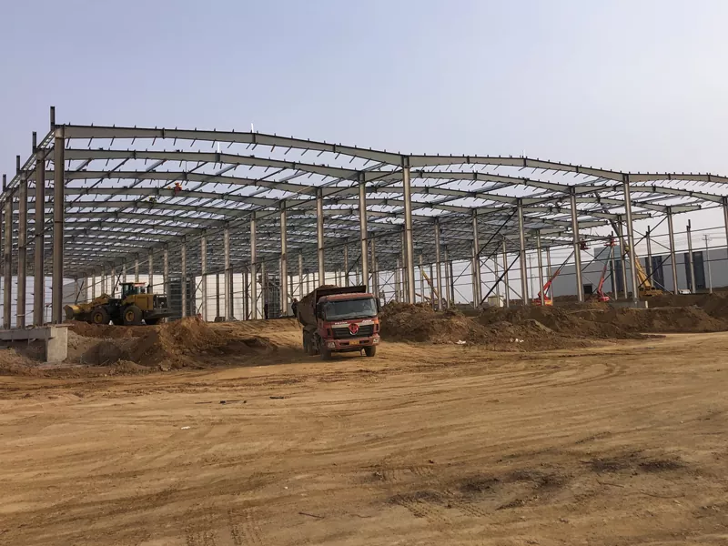 Prefab պողպատե մետաղի պահեստի շենք
