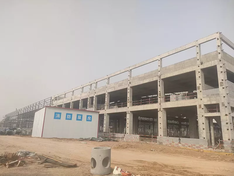 Prefab պողպատե կառուցվածքի պահեստի շենք