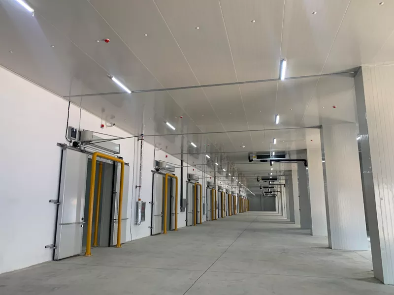 Սառնարանային պողպատե կառուցվածքի պահեստ